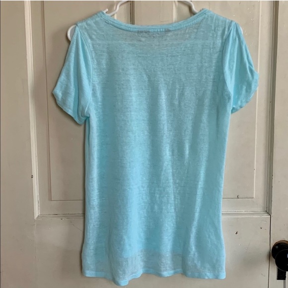 ATHLETA Zephyr linen cold shoulder t-shirt - Picture 5 of 6
